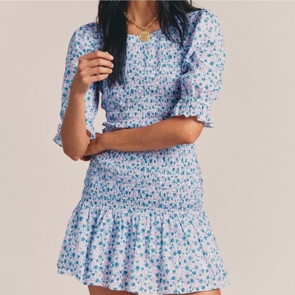 NWOT $395 LoveShackFancy Luppa Floral Smocked Dress